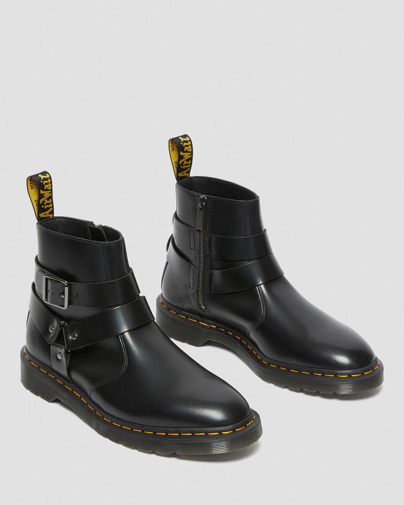 Botines Dr Martens Jaimes Cuero Harness Hombre Negros | MX 358LIS